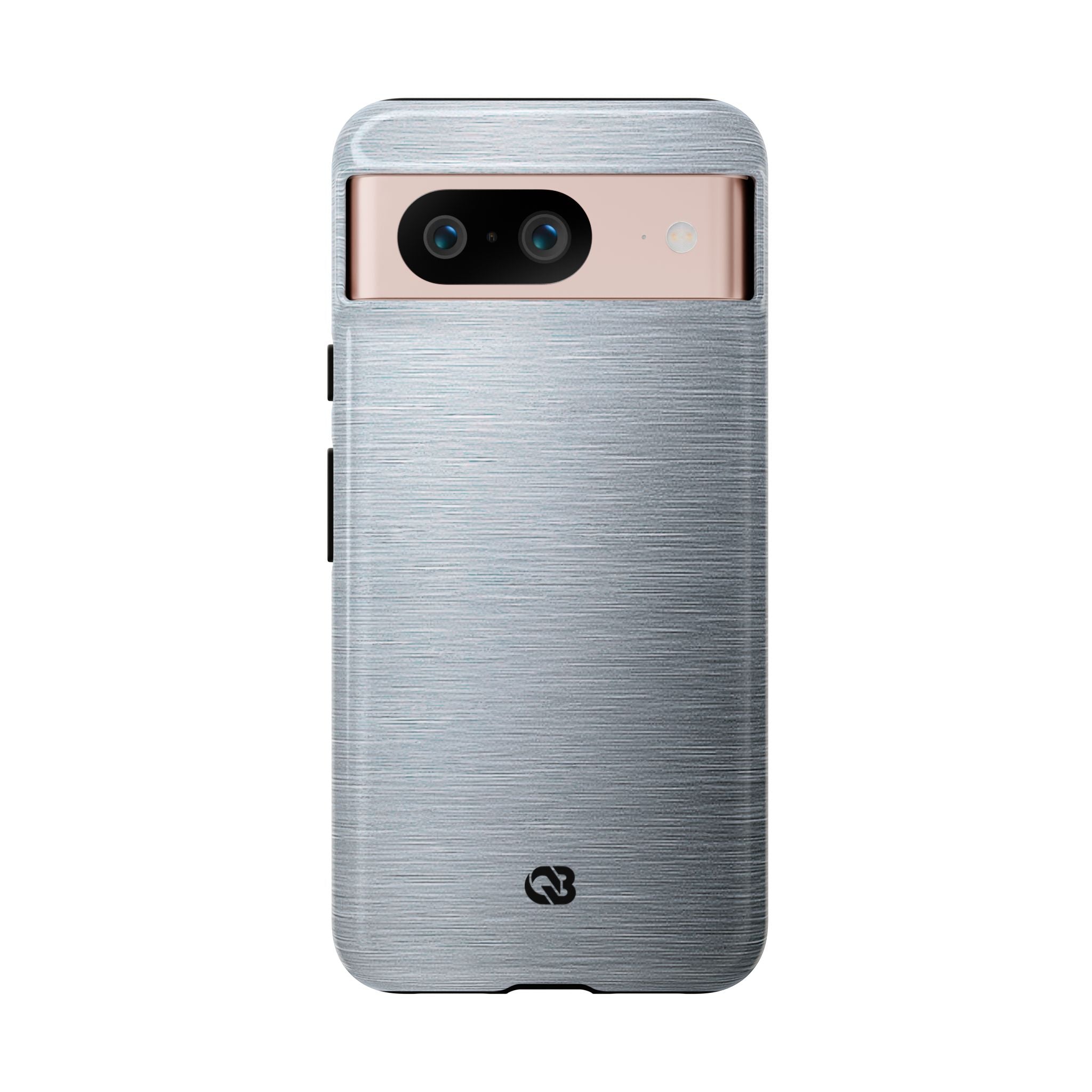 Silver Tough Phone Case for Google Pixel - Satin Chrome Grain