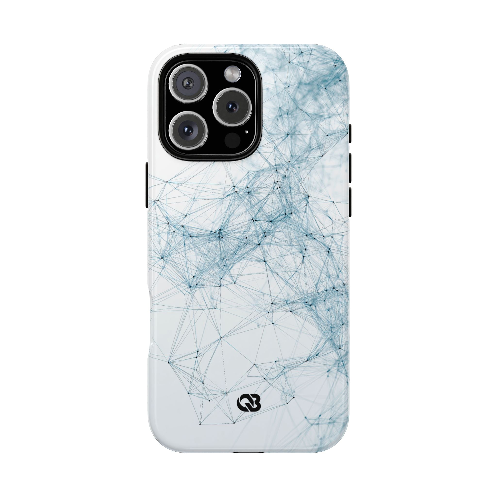 Blue Tough Phone Case for iPhone - Glacial Neural Web
