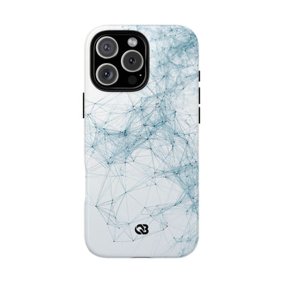 Blue Tough Phone Case for iPhone - Glacial Neural Web