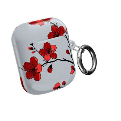 Scarlet Plum Blossom · Hard Case for AirPods & AirPods Pro · Red