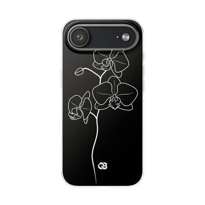 Black Lite Phone Case for iPhone - Noir Alabaster Orchid