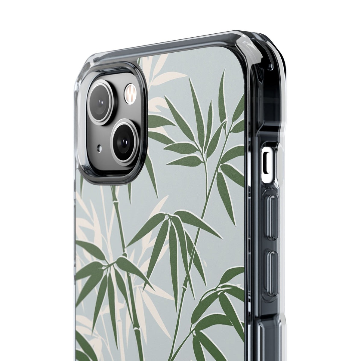 Serene Bamboo · Clear Impact Magnetic Phone Case for iPhone ·  Green