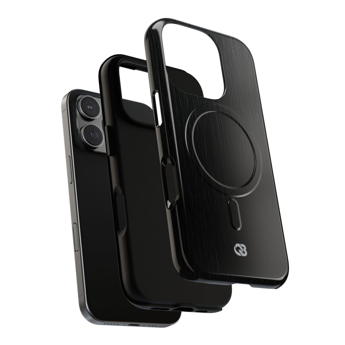 Obsidian Brushed Steel · Tough 2.0 Magnetic Phone Case for iPhone · Black