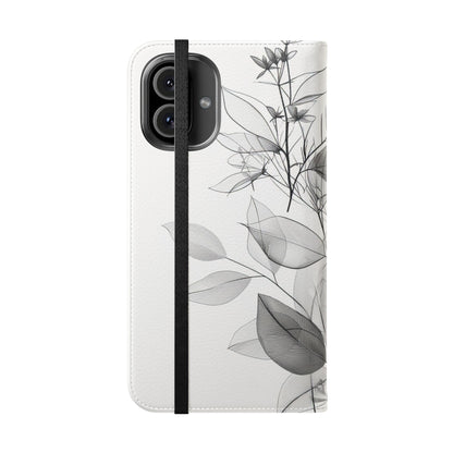Silver Leaves - iPhone 16 Plus Case - Wallet