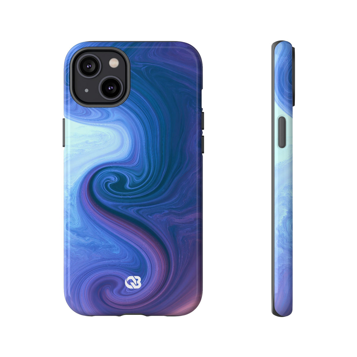 Azure Fluid Swirl · Tough Phone Case for iPhone · Blue