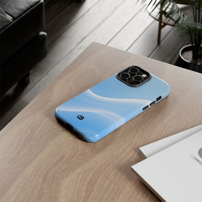 Blue Tough Phone Case for iPhone - Glacial Blue Silk