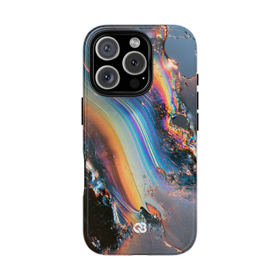 Prismatic Aura Flow · Tough Phone Case for iPhone · Blue