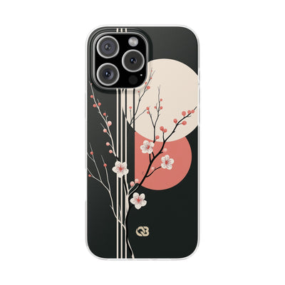 Black Lite Phone Case for iPhone - Kyoto Midnight Blossom