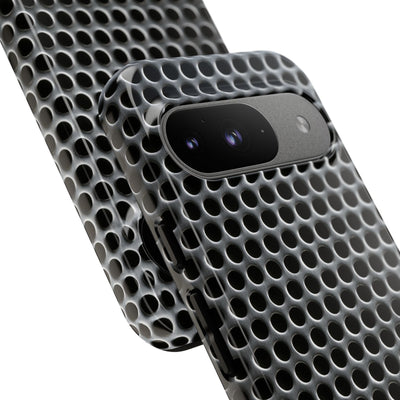Brushed Perforated Steel · Tough Phone Case for Pixel ·  Silver