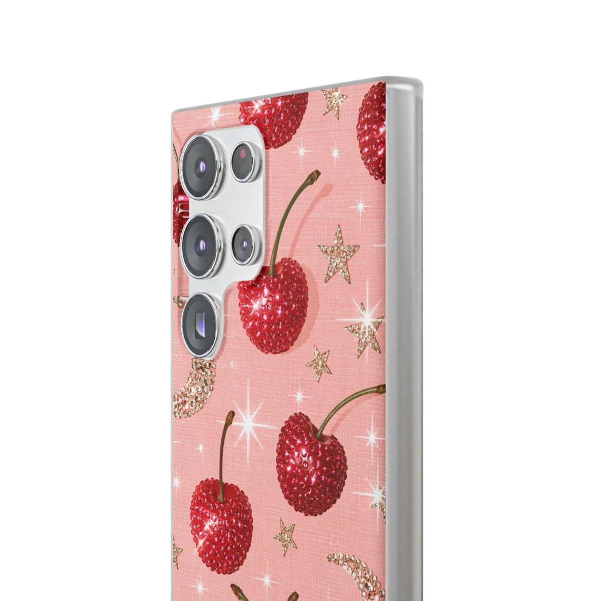 Bedazzled Ruby Cherries · Lite Phone Case for Samsung · Pink
