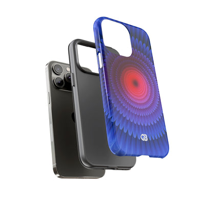 Radial Spectrum Bloom · Tough Phone Case for iPhone · Blue