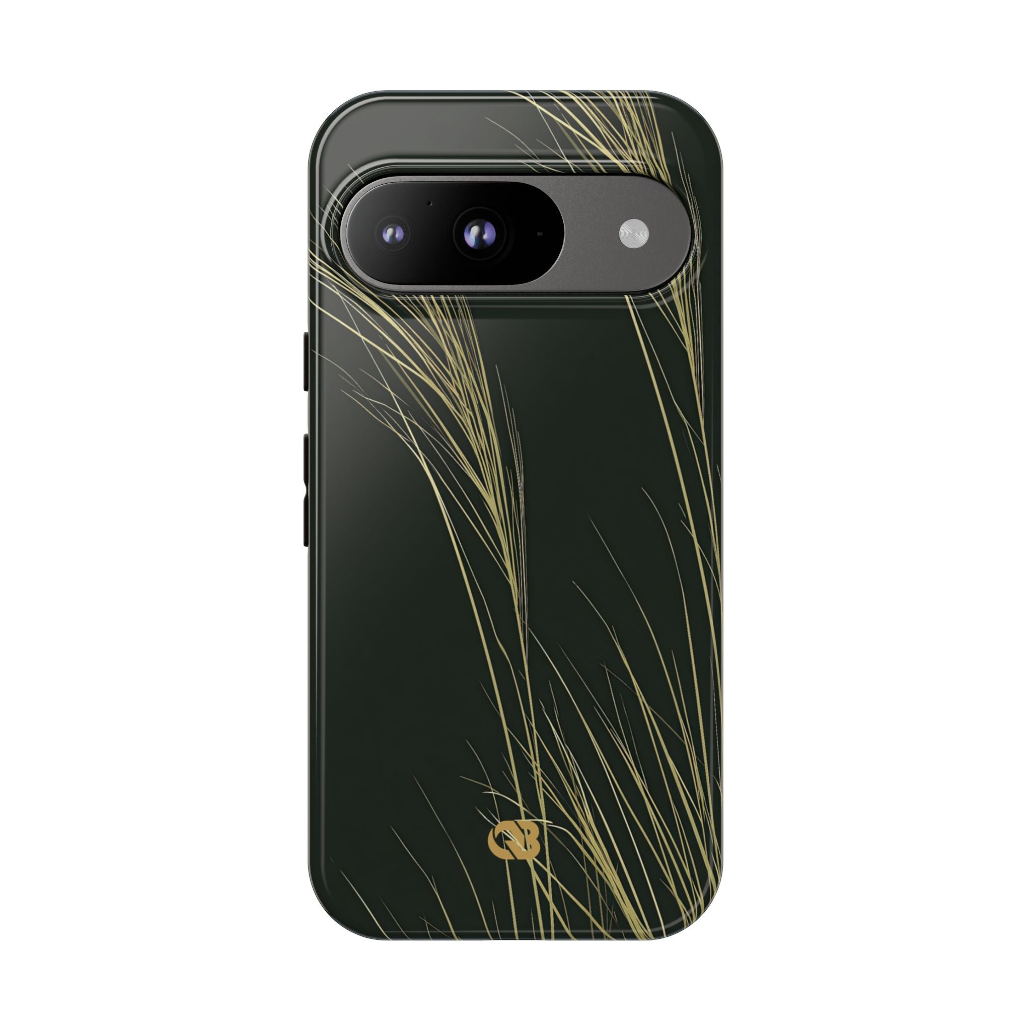 Green Tough Phone Case for Google Pixel - Midnight Gilded Grass