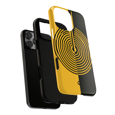 Yellow Tough Phone Case for iPhone - Voltage Sector Pulse