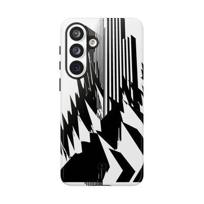 White Tough Phone Case for Samsung - Shattered Vector Spire
