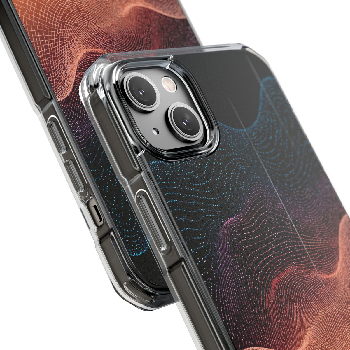 Spectral Elevation · Clear Impact Magnetic Phone Case for iPhone · Orange
