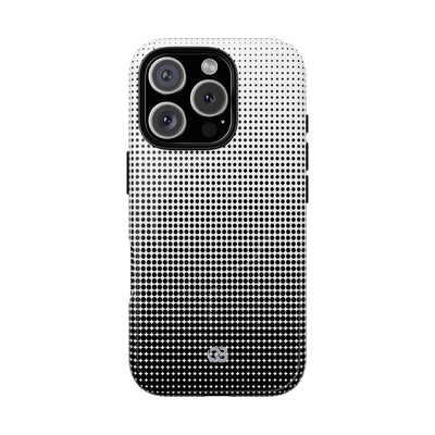 Black Tough 2.0 Magsafe Phone Case for iPhone - Obsidian Halftone Flux