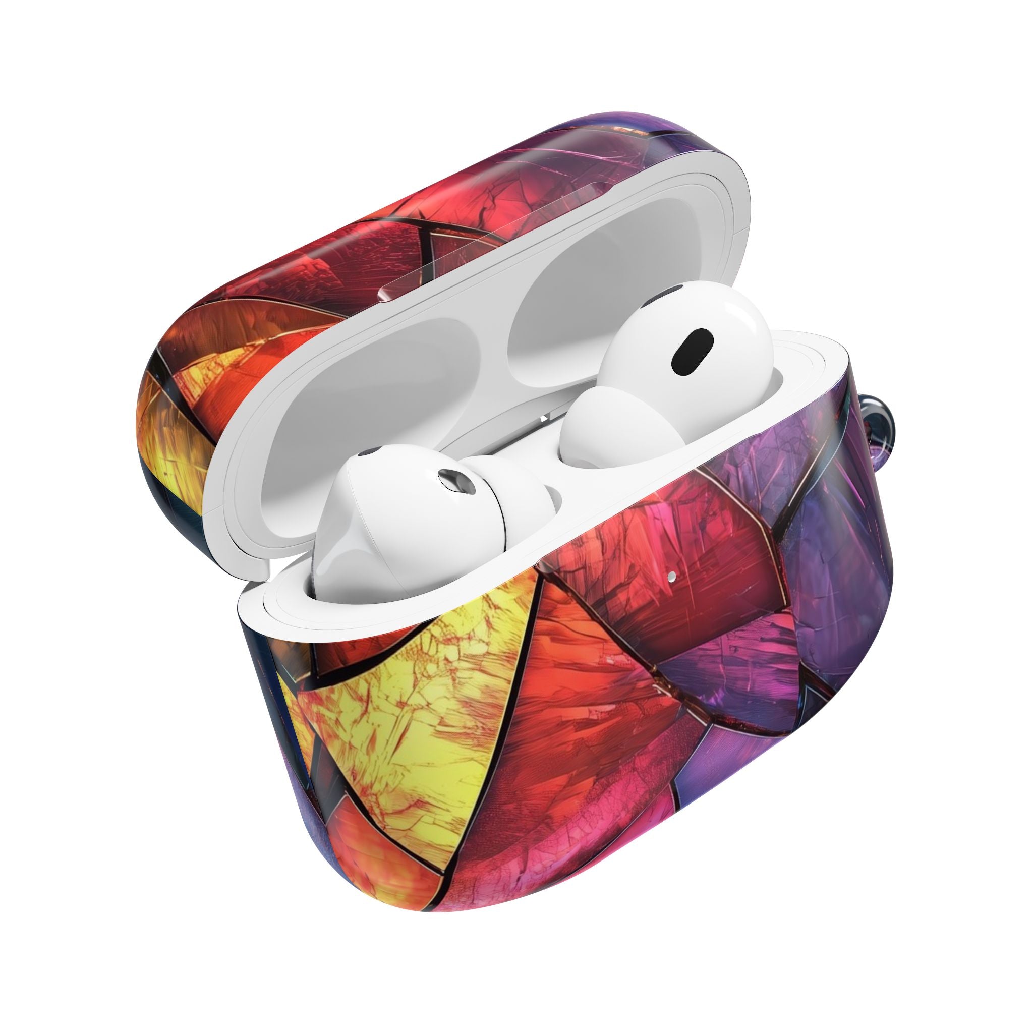 Crimson Shard Mosaic - AirPods Case