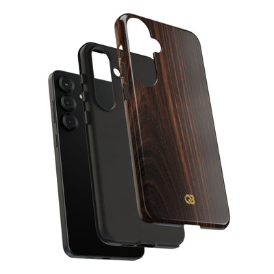 Brown Tough Phone Case for Samsung - Burnished Mahogany Grain