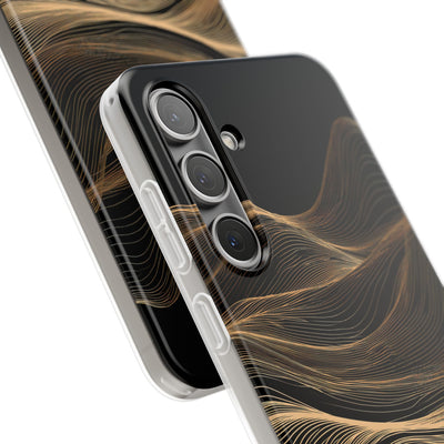 Black Lite Phone Case for Samsung - Copper Topo Ridge