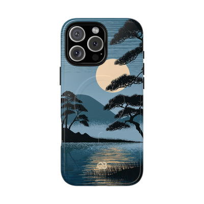 Blue Tough 2.0 Magsafe Phone Case for iPhone - Midnight Kyoto Pine