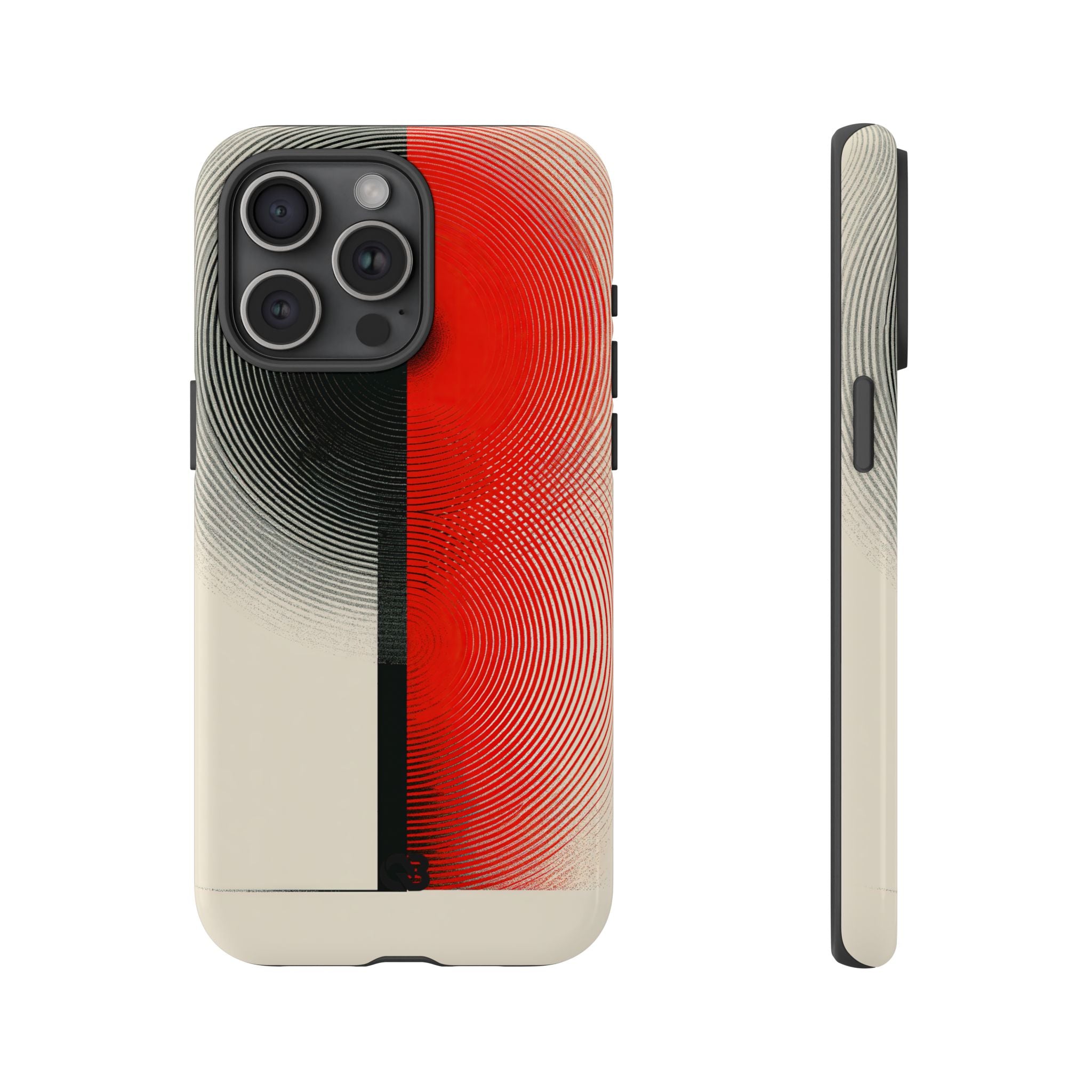 Red Tough Phone Case for iPhone - Split Signal Red