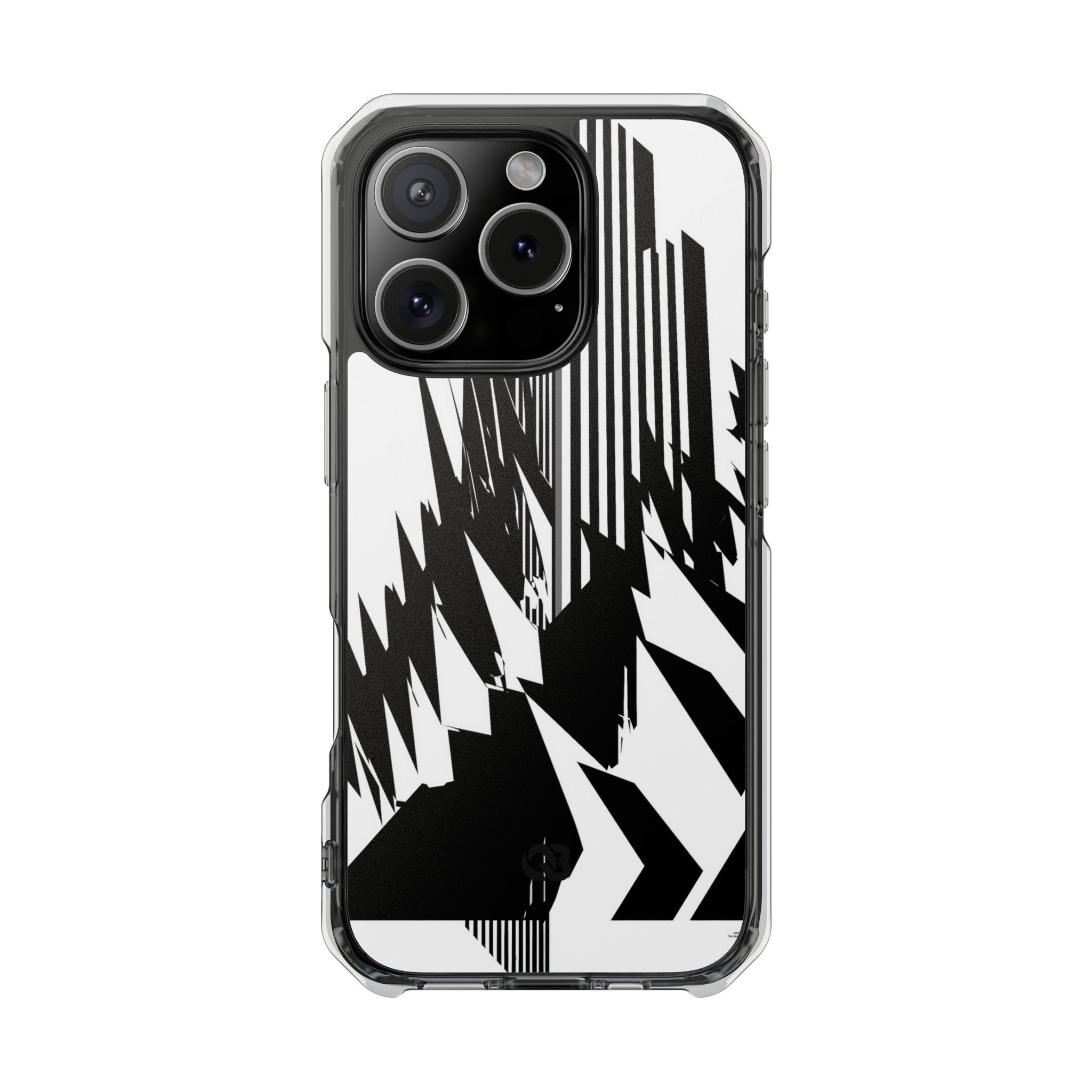 White Impact MagSafe Phone Case for iPhone - Shattered Vector Spire