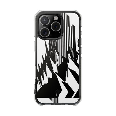 White Impact MagSafe Phone Case for iPhone - Shattered Vector Spire