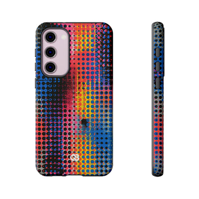 Chromatic Halftone Grid · Tough Phone Case for Samsung · Blue