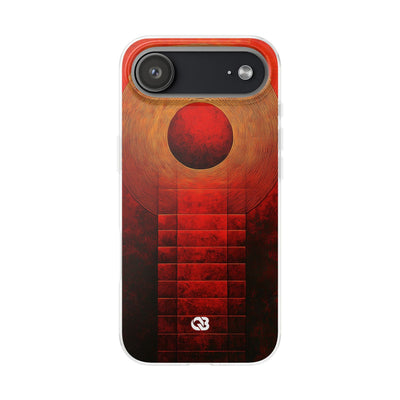 Crimson Solar Halo · Soft Custodia per iPhone