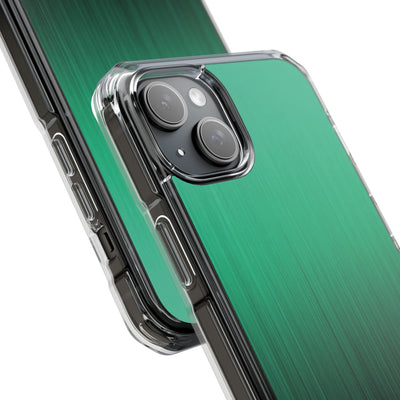 Emerald Cascade · Clear Impact Magnetic Phone Case for iPhone · Green