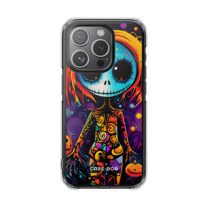 Blue Skull Swirl iPhone 15 Pro Case - Impact - CASE•BOB