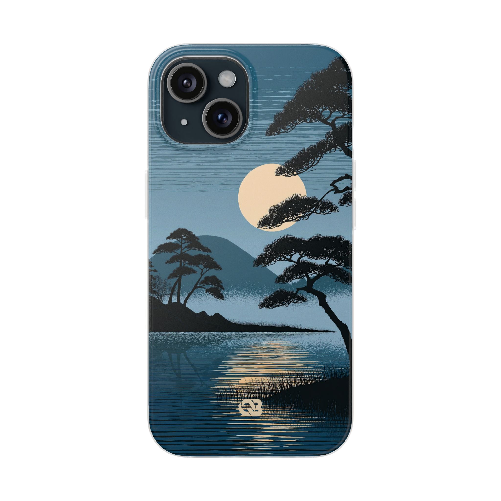 Blue Lite Phone Case for iPhone - Midnight Kyoto Pine
