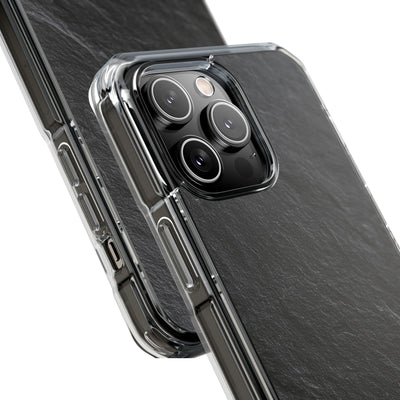 Black Impact MagSafe Phone Case for iPhone - Raw Obsidian Slate