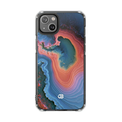 Luminous Resonance · Clear Impact Magnetic Phone Case for iPhone · Blue