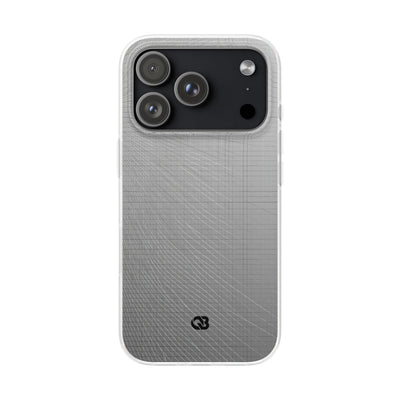 Grey Lite Phone Case for iPhone - Chrome Mesh Warp