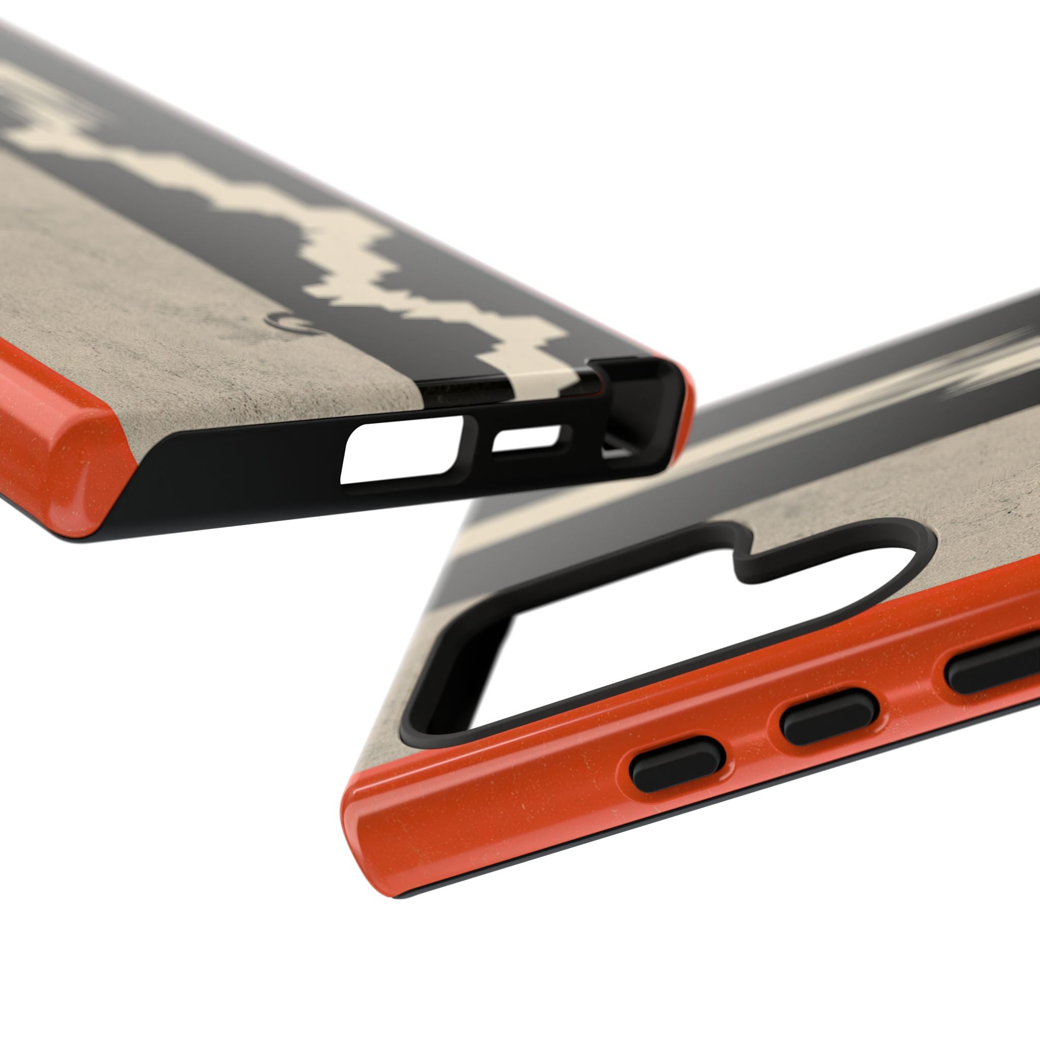 Orange Tough Phone Case for Samsung - Orange Monolith Rift