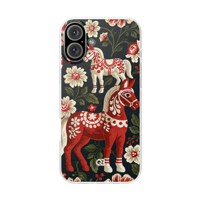 Nordic Dala Meadow · Lite Phone Case for iPhone ·  Red