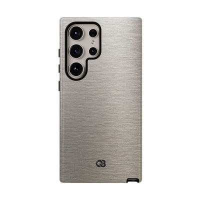 Brushed Silver Alloy · Tough Phone Case for Samsung · Silver