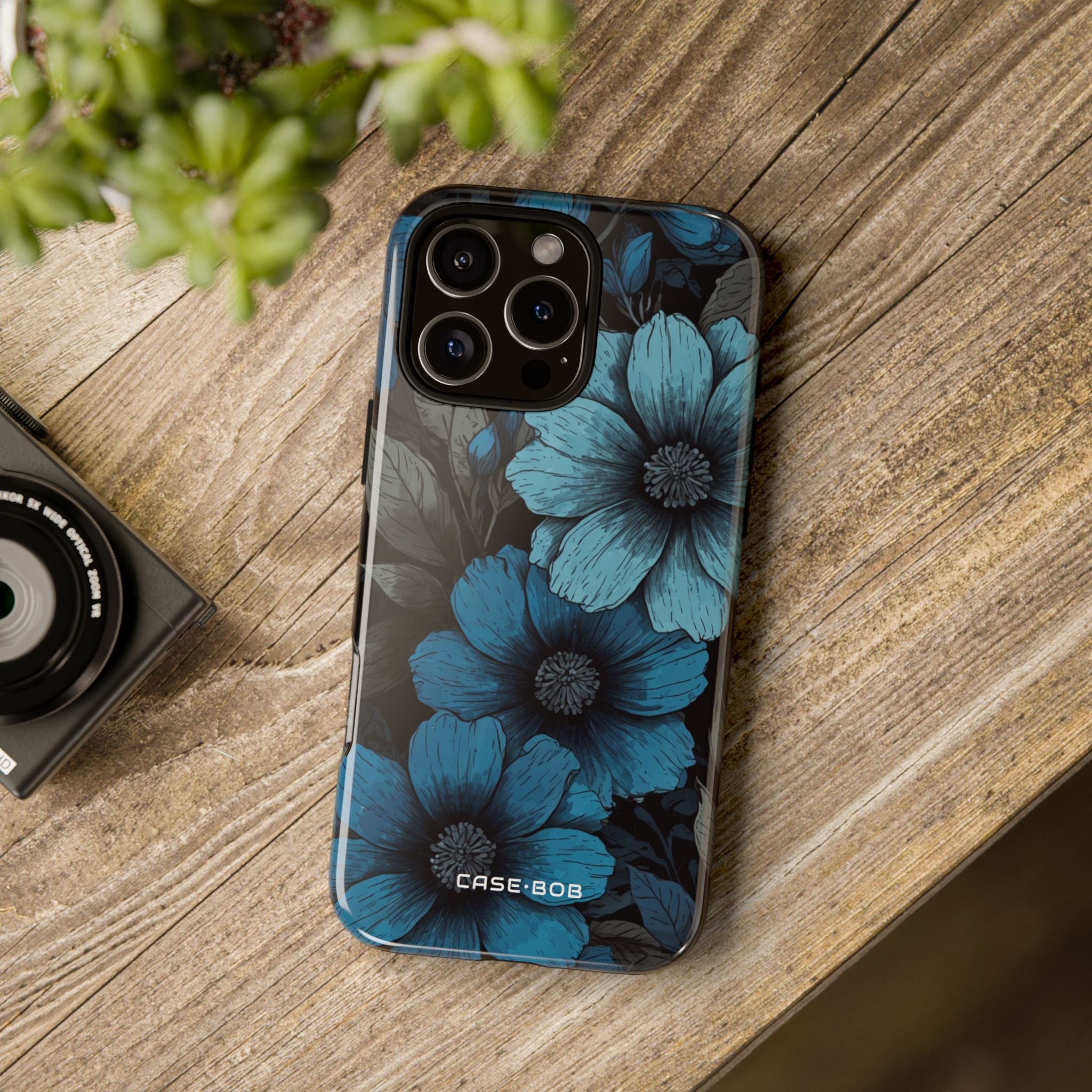 Blue Petal Radiance iPhone 16 Pro Max Case - Tough