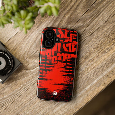 Crimson Redaction · Tough Phone Case for iPhone · Black