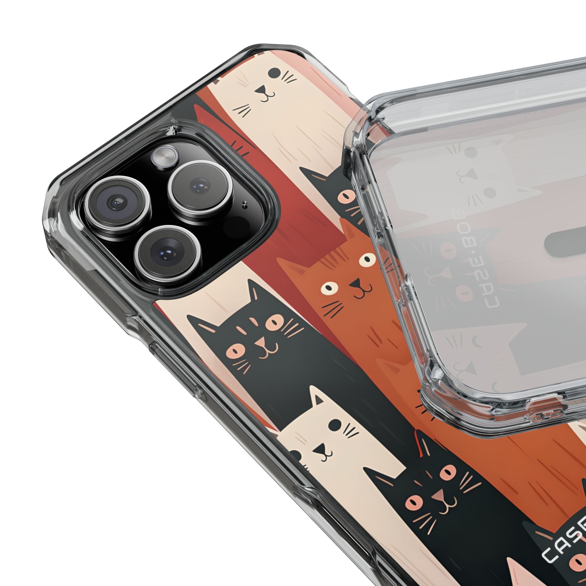 Elongated Cats Black iPhone 16 Pro Max Case - Impact