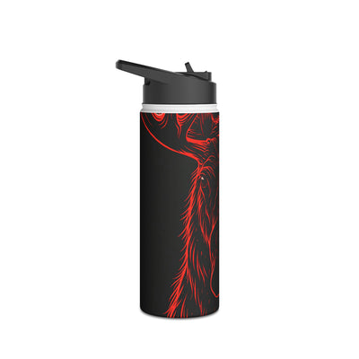 Nordic Moose Contour · Insulated Water Bottle · Red