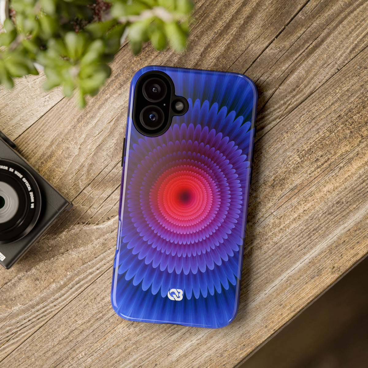 Radial Spectrum Bloom · Tough Phone Case for iPhone · Blue