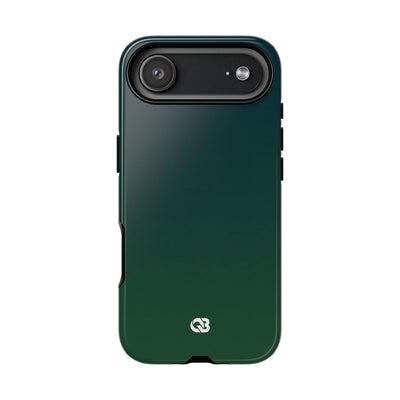 Green Tough Phone Case for iPhone - Midnight Pine Horizon