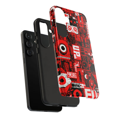 Neo Mecha Collage · Tough Phone Case for Samsung · Red