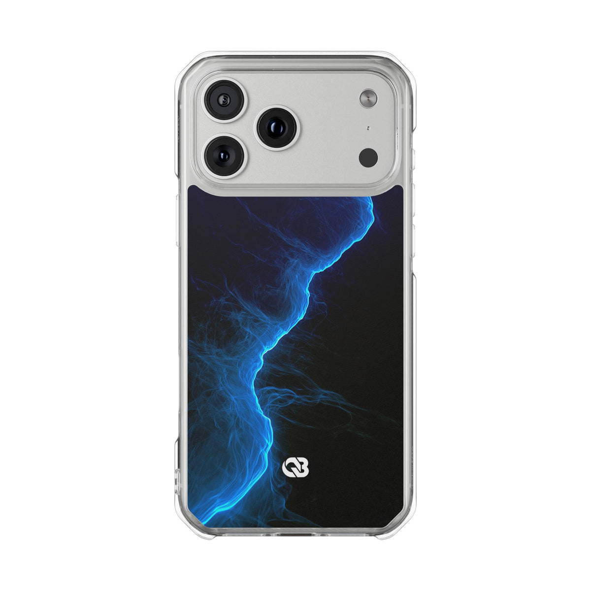 Electric Azure Drift · Clear Impact Magnetic Phone Case for iPhone · Blue