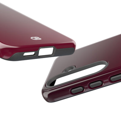 Red Tough Phone Case for Samsung - Deep Sangria Gradient
