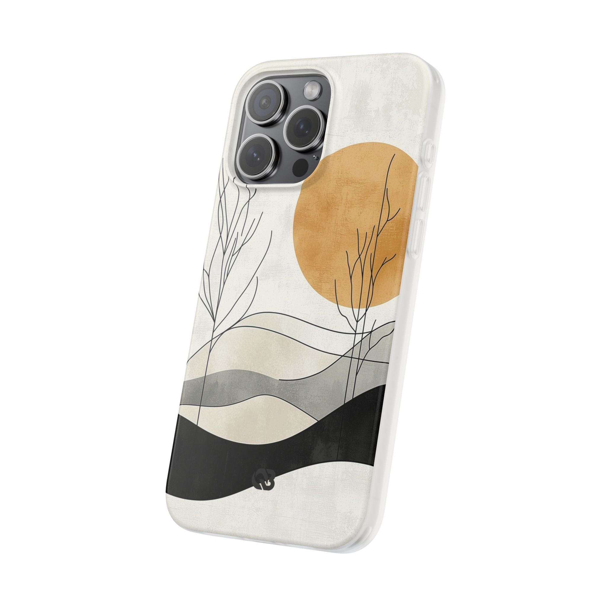 Burnt Horizon Lines · Soft Phone Case for iPhone