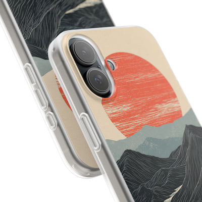 Beige Lite Phone Case for iPhone - Crimson Ridge Flow