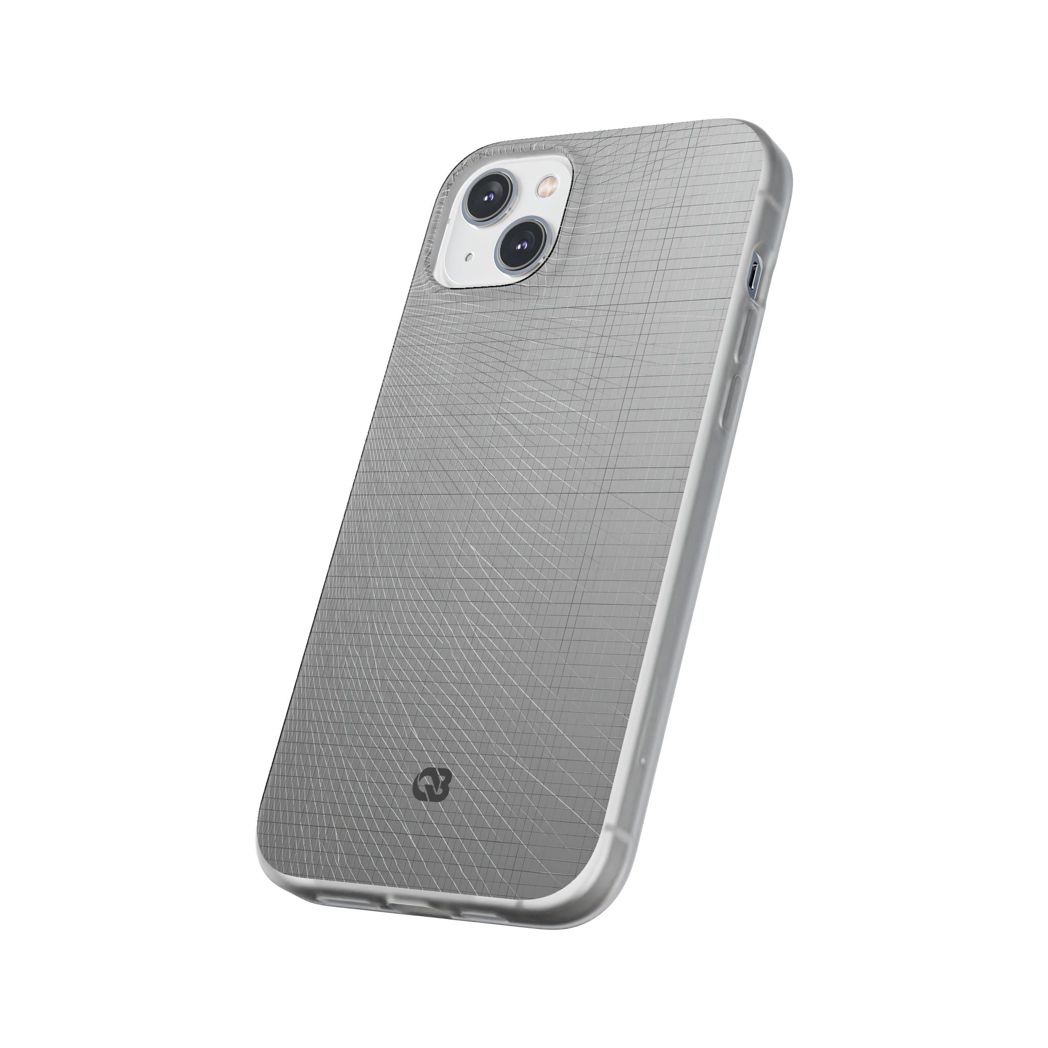 Grey Lite Phone Case for iPhone - Chrome Mesh Warp